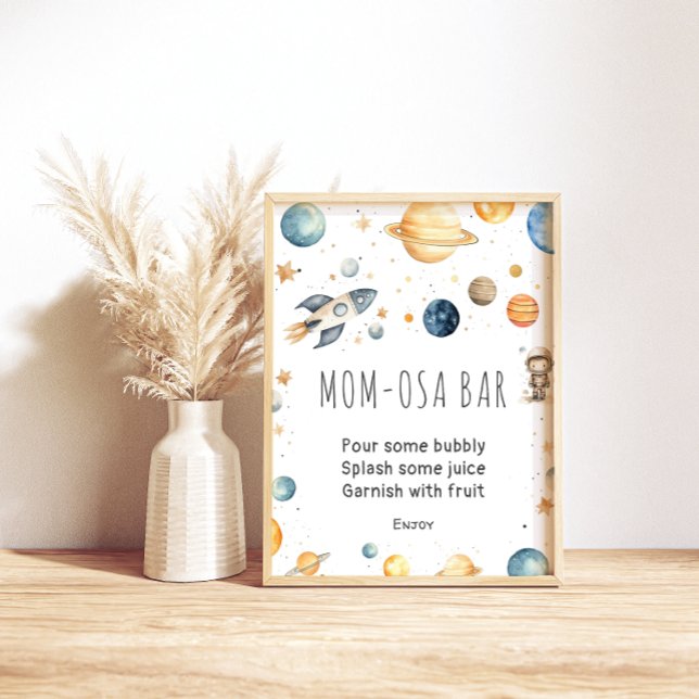 Niedlicher Junge Astronautin Space Babydusche Post Poster (Von Creator hochgeladen)