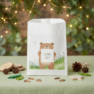 Niedlicher Junge Bär mit Dankeschön Geschenktütchen