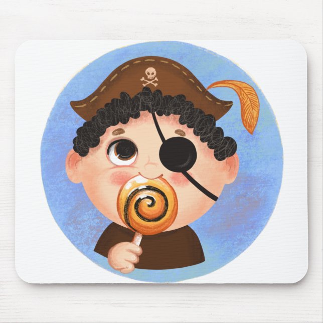 Niedlicher Junge in einem Piratenkostüm Mousepad (Vorne)
