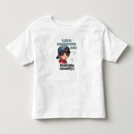 Niedlicher Junge schön und bescheiden Kleinkind T-shirt