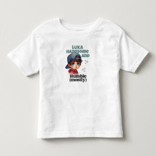 Niedlicher Junge schön und bescheiden Kleinkind T-shirt