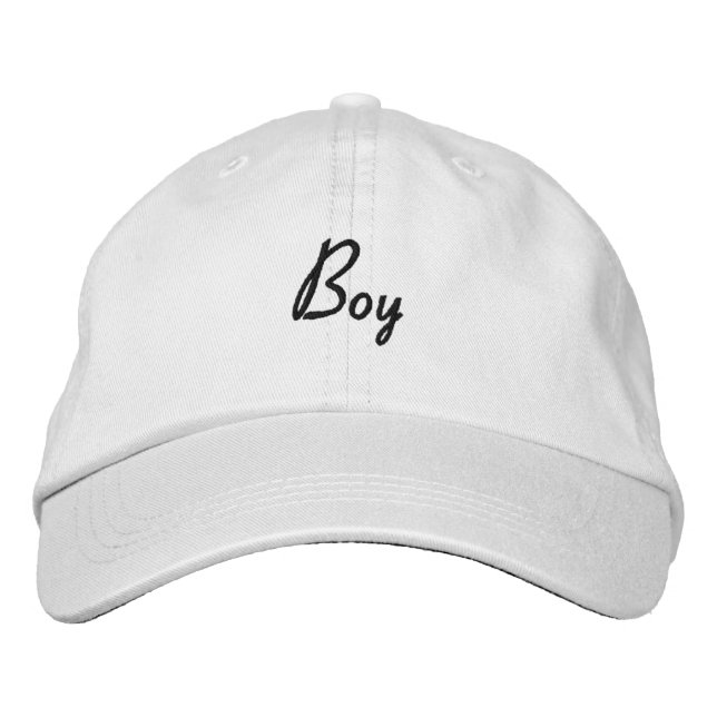 Niedlicher Junge Schöne schöne schöne schöne, weiß Bestickte Baseballkappe (Vorderseite)