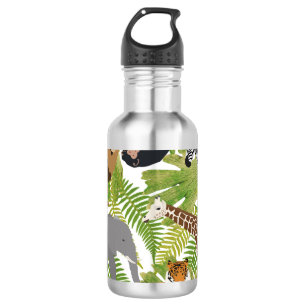 Niedlicher Jungle Animals Safari Boy Mädchen Edelstahlflasche