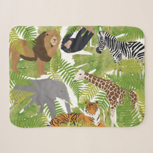 Niedlicher Jungle Animals Safari Boy   Mädchen Sherpadecke