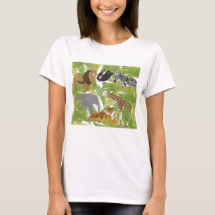 Niedlicher Jungle Animals Safari Boy   Mädchen T-Shirt