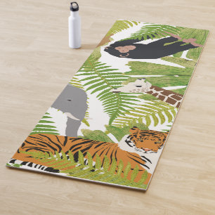 Niedlicher Jungle Animals Safari Boy   Mädchen Yogamatte