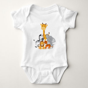 Niedlicher Jungle Baby Animal Säugling Strampler