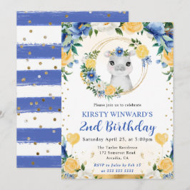 Niedlicher Jungle Hippo Kindergeburtstag Einladung