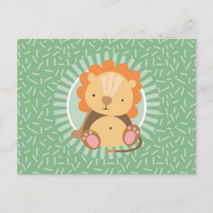 Niedlicher Jungle Lion - Funny Zoo Animals Postkarte