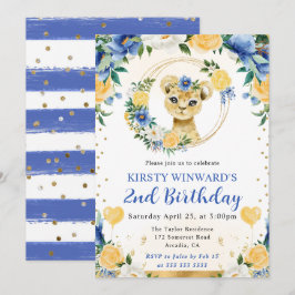 Niedlicher Jungle Lion Kindergeburtstag Einladung