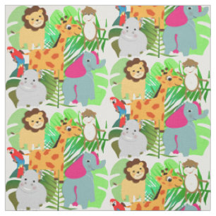 Niedlicher Jungle Safari Kinder Cartoon Tier Stoff