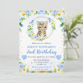 Niedlicher Jungle Tiger Kindergeburtstag Einladung