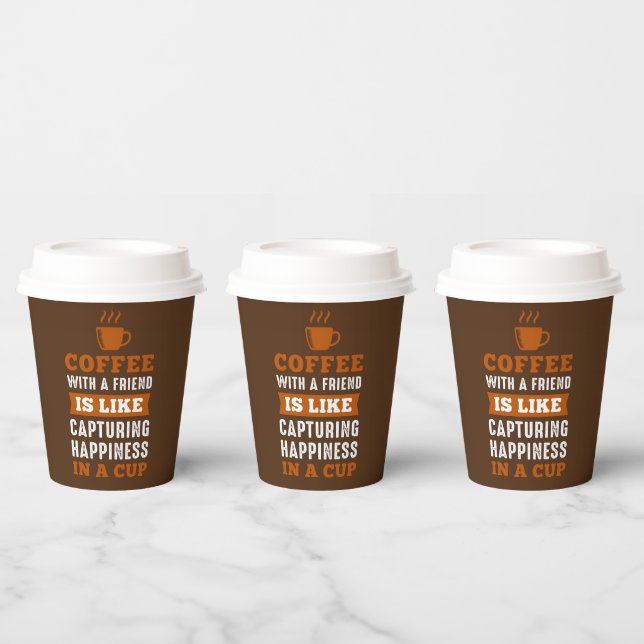 niedlicher Kaffee Bar Friend Wortart Pappbecher (Multi)
