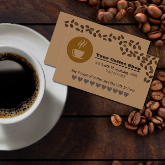 Niedlicher Kaffee Beer Shop Visitenkarte