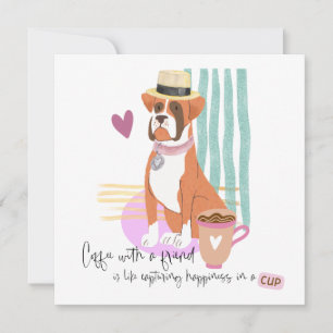 Niedlicher Kaffee des Boxer-Hundes - jedes Mal Karte