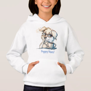 Niedlicher Kaffee für Welpen Hoodie