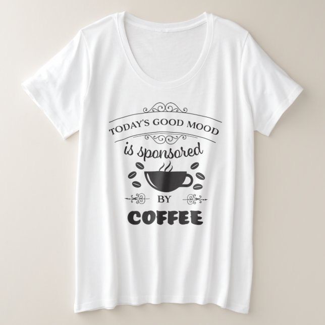 Niedlicher Kaffee-T - Shirt (Design vorne)