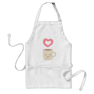 Niedlicher Kaffee Tasse Cartoon Kaffee Lover Schürze