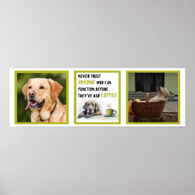 Niedlicher Kaffeespezialist Labrador Custom Poster (Vorne)
