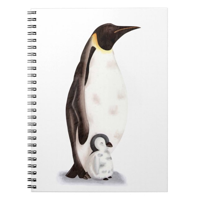 Niedlicher Kaiser Pinguin und Küken Notizblock (Vorderseite)
