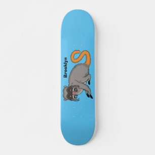 Niedlicher Kaiser Tamarin Illustrator Cartoon Skateboard