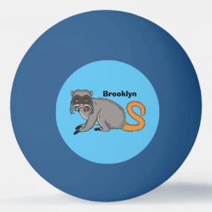 Niedlicher Kaiser Tamarin Illustrator Cartoon Tischtennisball