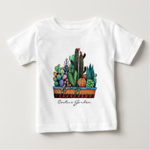 Niedlicher Kakteen Garden in Pot Baby T-shirt