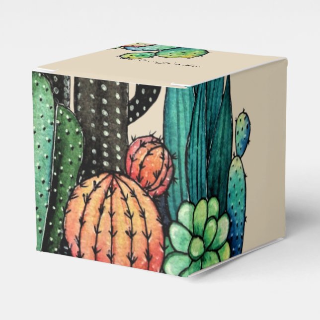 Niedlicher Kakteen Garden in Pot Geschenkschachtel (Vorderseite)