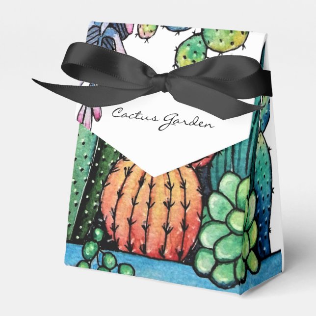 Niedlicher Kakteen Garden in Pot Geschenkschachtel (Vorderseite)
