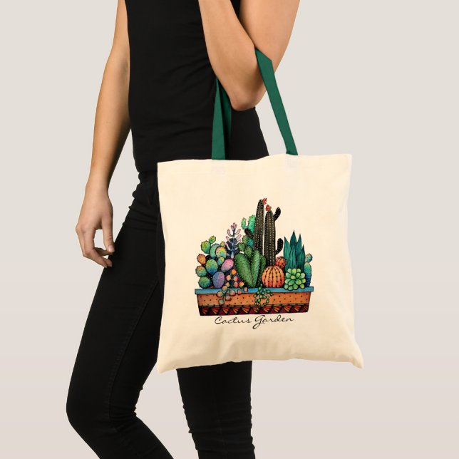 Niedlicher Kakteen Garden in Pot Tragetasche (Vorderseite (Produkt))