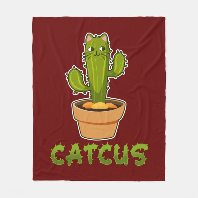 Niedlicher Kaktus Catcus Pet Lover Pflanze Fleecedecke (Vorderseite)