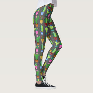Niedlicher Kaktus im Pflanzer-Muster Leggings