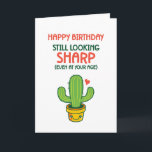 Niedlicher Kaktus Pun Looking Sharp Funny Birthday Karte<br><div class="desc">Die lustige und niedliche Geburtstag-Karte für diejenigen,  die Liebe Pistons und Spaß. Der perfekte Weg,  um Ihren Freunden und der Familie einen guten Geburtstag zu wünschen. Besuchen Sie unseren Shop für mehr Geburtstagskarten Sammlung. Sie finden etwas cooles,  Humorvolles und manchmal sarkastisches Geburtstagskarten für Ihren besonderen Menschen.</div>