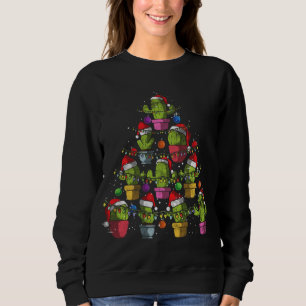Niedlicher Kaktus Weihnachtsbaum Sukkulente Kaktus Sweatshirt