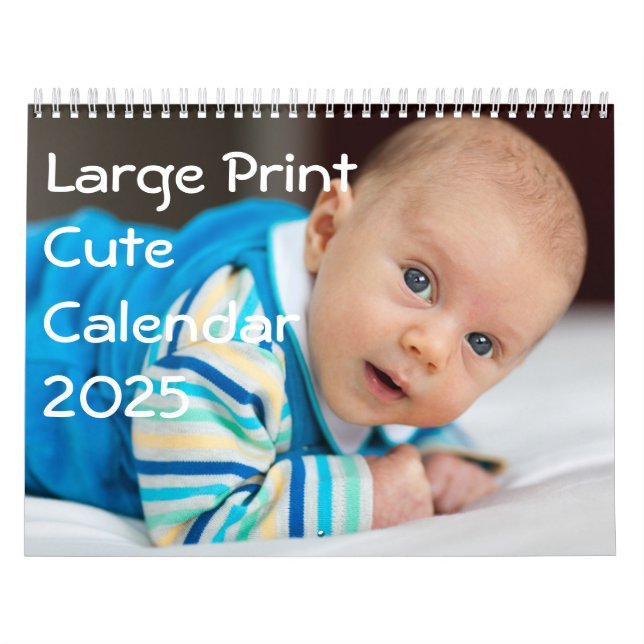 Niedlicher Kalender für Großdrucke 2025 (Titelbild)