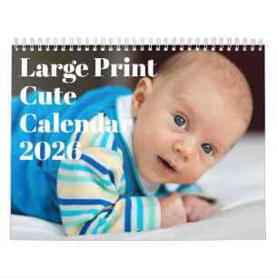 Niedlicher Kalender für Großdrucke 2026