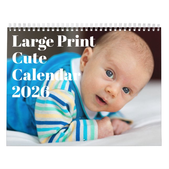 Niedlicher Kalender für Großdrucke 2026 (Titelbild)