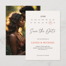 Niedlicher Kalender Save the Date mit Foto