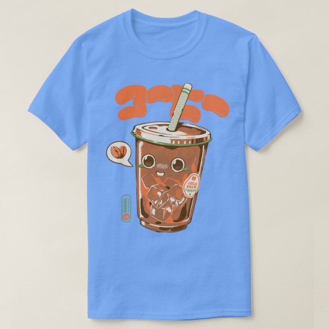 Niedlicher kalter Kaffee T-Shirt (Design vorne)