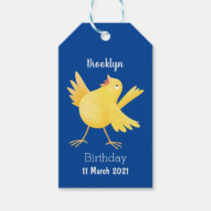 Niedlicher Kanarienvogel-Cartoon Geschenkanhänger