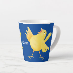 Niedlicher Kanarienvogel-Cartoon Milchtasse