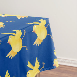 Niedlicher Kanarienvogel-Cartoon Tischdecke
