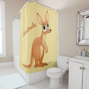 Niedlicher Kangaroo-Duschvorhang Duschvorhang