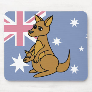 Niedlicher Känguru und Joey Mousepad
