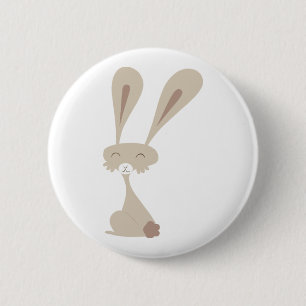 Niedlicher Kaninchen-Knopf Button