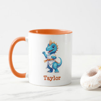 Niedlicher Karate-Dinosaurier Tasse