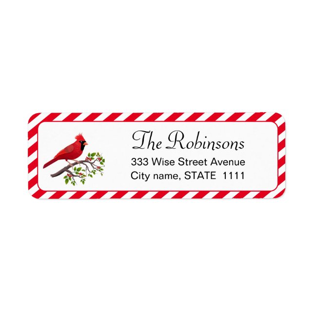 Niedlicher Kardinal mit Holly-Blätter auf dem Whit (Vorne)