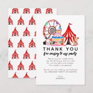 Niedlicher Karneval Zirkus Clowns Bummeln Geburtst Dankeskarte