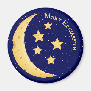 Niedlicher Käse Moon & Stars Personalisiert Celest Magnet