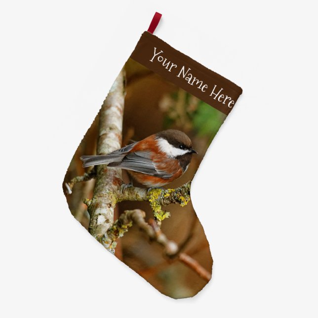 Niedlicher Kastanienschwanz Großer Weihnachtsstrumpf (Vorderansicht (hängend))